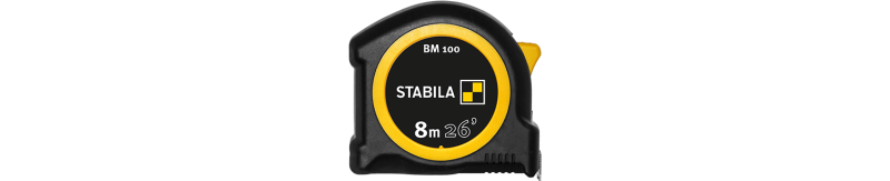BM 100 pocket tape, 8 m (26'), cm/inch scale
