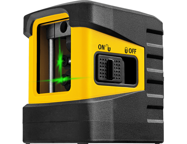 Dank GREENBEAM-Technologie projiziert er extrem helle, gestochen scharfe grüne Laserlinien, die selbst bei Tageslicht bis zu 30 m sichtbar sind (mit Receiver: 80 m).