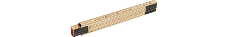 Doppiometro pieghevole in legno Type 507 N, 2 m, colore naturale